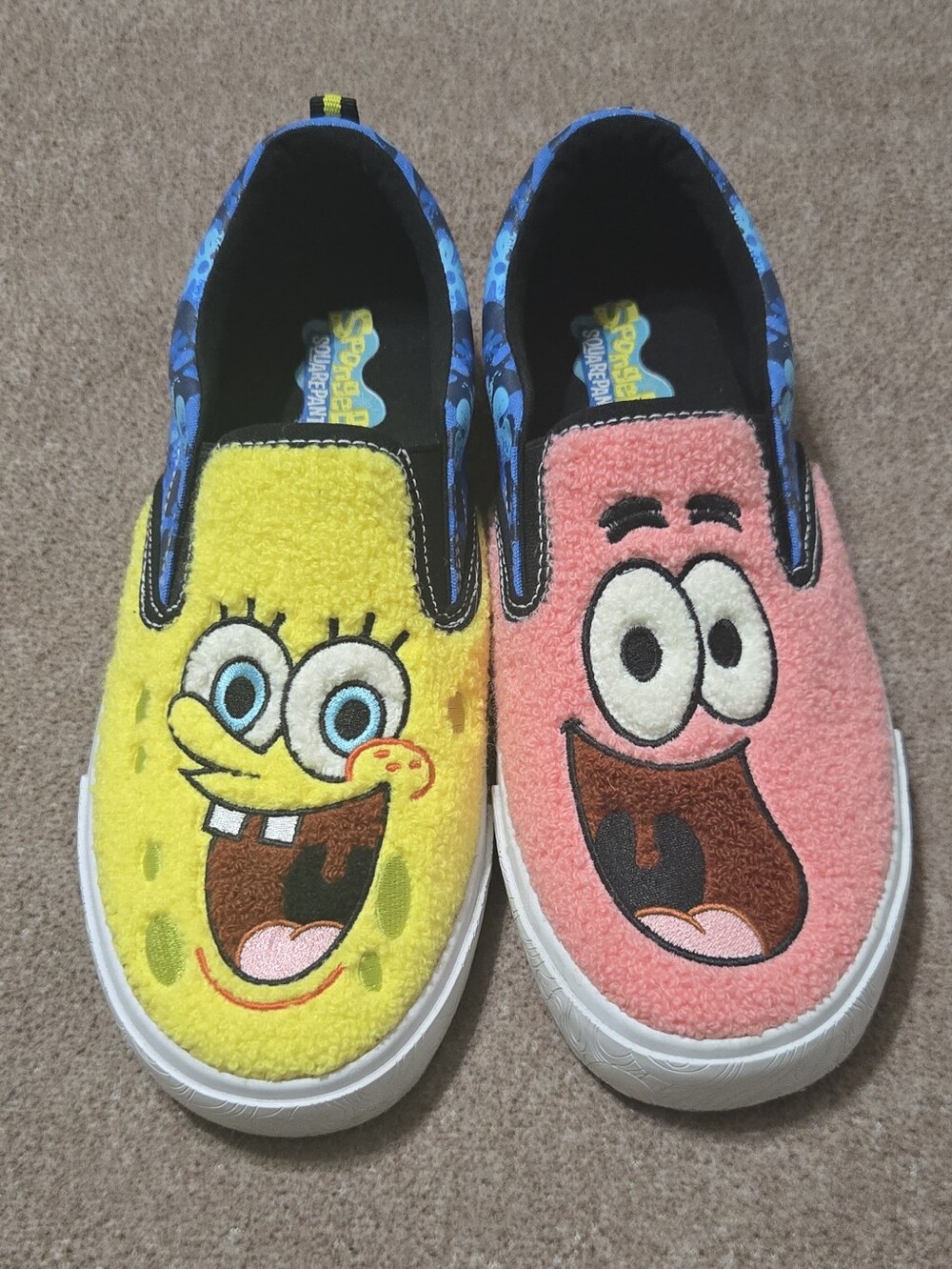 SpongeBob Squarepants Kids Slip-On Shoes Yellow SpongeBob Pink Patrick